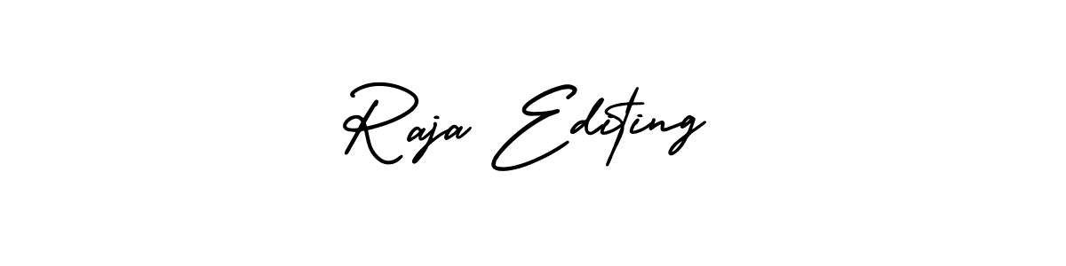 How to Draw Raja Editing signature style? AmerikaSignatureDemo-Regular is a latest design signature styles for name Raja Editing. Raja Editing signature style 3 images and pictures png