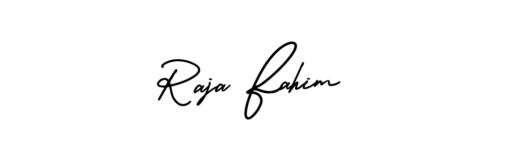 This is the best signature style for the Raja Fahim name. Also you like these signature font (AmerikaSignatureDemo-Regular). Mix name signature. Raja Fahim signature style 3 images and pictures png