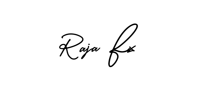 How to make Raja Fx signature? AmerikaSignatureDemo-Regular is a professional autograph style. Create handwritten signature for Raja Fx name. Raja Fx signature style 3 images and pictures png