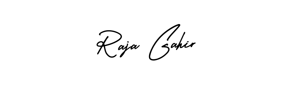 It looks lik you need a new signature style for name Raja Gahir. Design unique handwritten (AmerikaSignatureDemo-Regular) signature with our free signature maker in just a few clicks. Raja Gahir signature style 3 images and pictures png