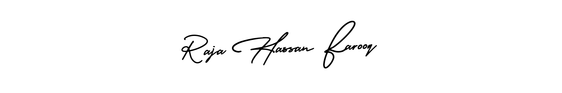 Also we have Raja Hassan Farooq name is the best signature style. Create professional handwritten signature collection using AmerikaSignatureDemo-Regular autograph style. Raja Hassan Farooq signature style 3 images and pictures png