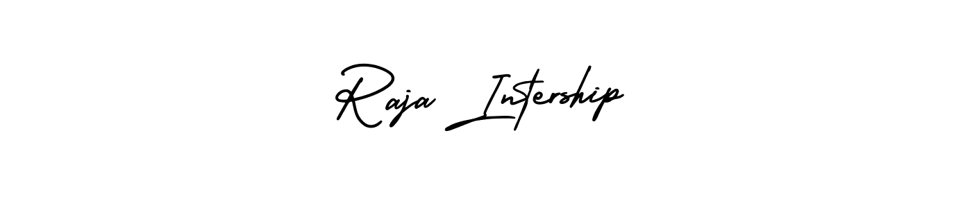 How to make Raja Intership name signature. Use AmerikaSignatureDemo-Regular style for creating short signs online. This is the latest handwritten sign. Raja Intership signature style 3 images and pictures png