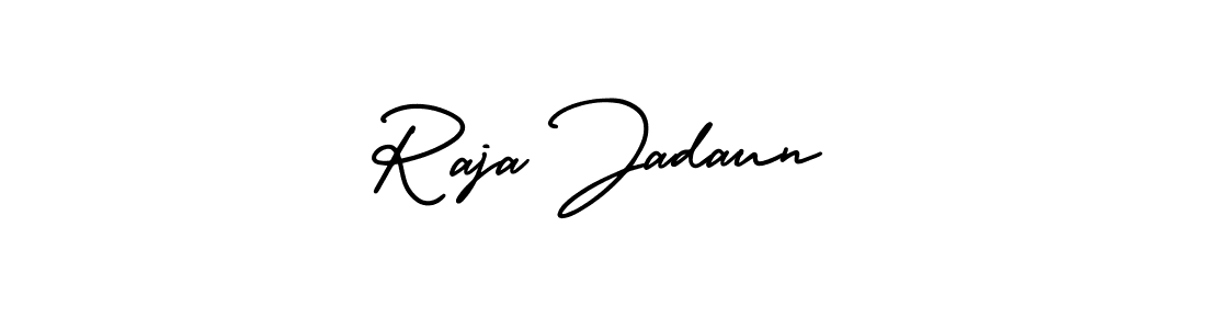 Design your own signature with our free online signature maker. With this signature software, you can create a handwritten (AmerikaSignatureDemo-Regular) signature for name Raja Jadaun. Raja Jadaun signature style 3 images and pictures png
