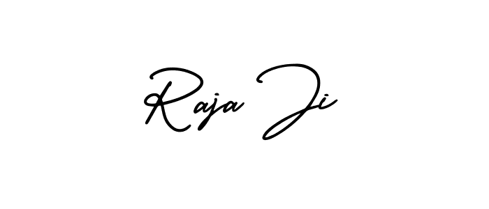 How to make Raja Ji name signature. Use AmerikaSignatureDemo-Regular style for creating short signs online. This is the latest handwritten sign. Raja Ji signature style 3 images and pictures png
