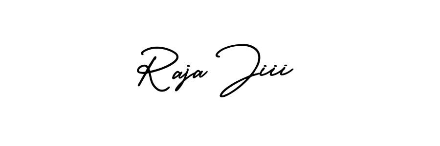 It looks lik you need a new signature style for name Raja Jiii. Design unique handwritten (AmerikaSignatureDemo-Regular) signature with our free signature maker in just a few clicks. Raja Jiii signature style 3 images and pictures png