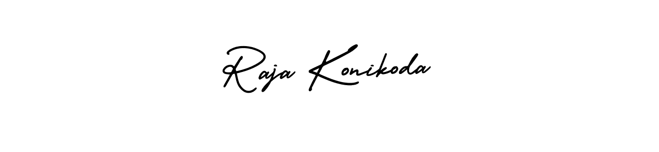 Also You can easily find your signature by using the search form. We will create Raja Konikoda name handwritten signature images for you free of cost using AmerikaSignatureDemo-Regular sign style. Raja Konikoda signature style 3 images and pictures png