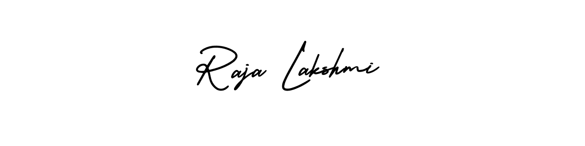 Design your own signature with our free online signature maker. With this signature software, you can create a handwritten (AmerikaSignatureDemo-Regular) signature for name Raja Lakshmi. Raja Lakshmi signature style 3 images and pictures png