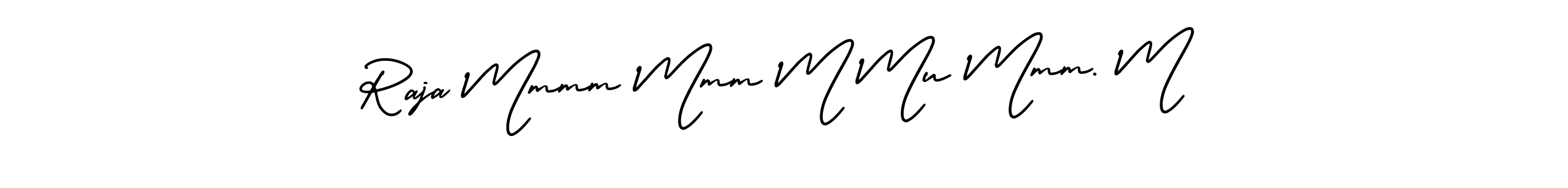 Use a signature maker to create a handwritten signature online. With this signature software, you can design (AmerikaSignatureDemo-Regular) your own signature for name Raja Mmmm Mmm M Mu Mmm. M. Raja Mmmm Mmm M Mu Mmm. M signature style 3 images and pictures png