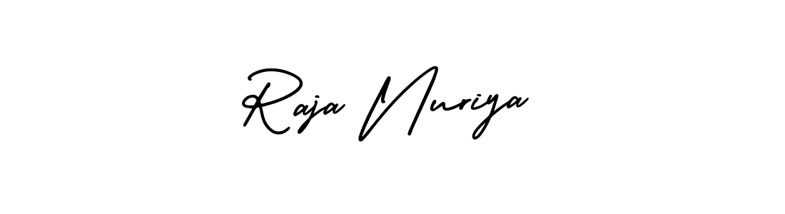 if you are searching for the best signature style for your name Raja Nuriya. so please give up your signature search. here we have designed multiple signature styles  using AmerikaSignatureDemo-Regular. Raja Nuriya signature style 3 images and pictures png