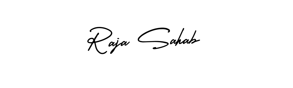 Design your own signature with our free online signature maker. With this signature software, you can create a handwritten (AmerikaSignatureDemo-Regular) signature for name Raja Sahab. Raja Sahab signature style 3 images and pictures png