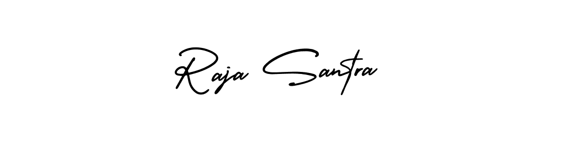 Use a signature maker to create a handwritten signature online. With this signature software, you can design (AmerikaSignatureDemo-Regular) your own signature for name Raja Santra. Raja Santra signature style 3 images and pictures png