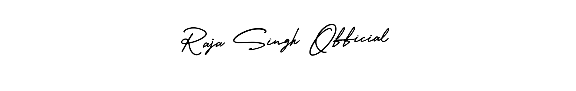 The best way (AmerikaSignatureDemo-Regular) to make a short signature is to pick only two or three words in your name. The name Raja Singh Official include a total of six letters. For converting this name. Raja Singh Official signature style 3 images and pictures png