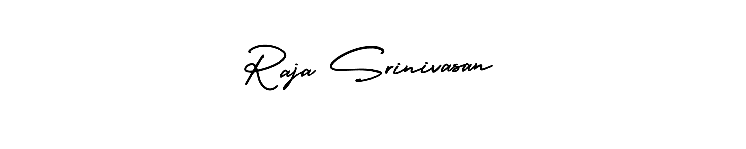 Make a beautiful signature design for name Raja Srinivasan. With this signature (AmerikaSignatureDemo-Regular) style, you can create a handwritten signature for free. Raja Srinivasan signature style 3 images and pictures png