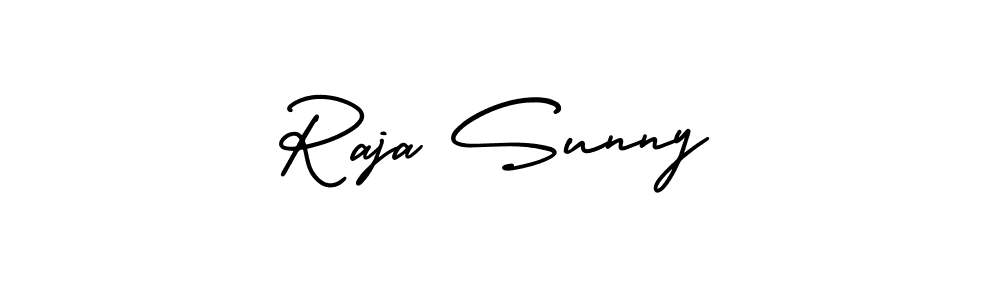 How to make Raja Sunny name signature. Use AmerikaSignatureDemo-Regular style for creating short signs online. This is the latest handwritten sign. Raja Sunny signature style 3 images and pictures png
