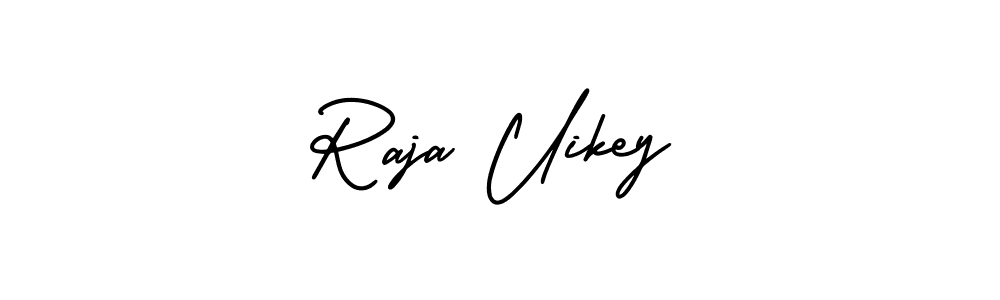 if you are searching for the best signature style for your name Raja Uikey. so please give up your signature search. here we have designed multiple signature styles  using AmerikaSignatureDemo-Regular. Raja Uikey signature style 3 images and pictures png