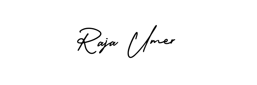 Design your own signature with our free online signature maker. With this signature software, you can create a handwritten (AmerikaSignatureDemo-Regular) signature for name Raja Umer. Raja Umer signature style 3 images and pictures png