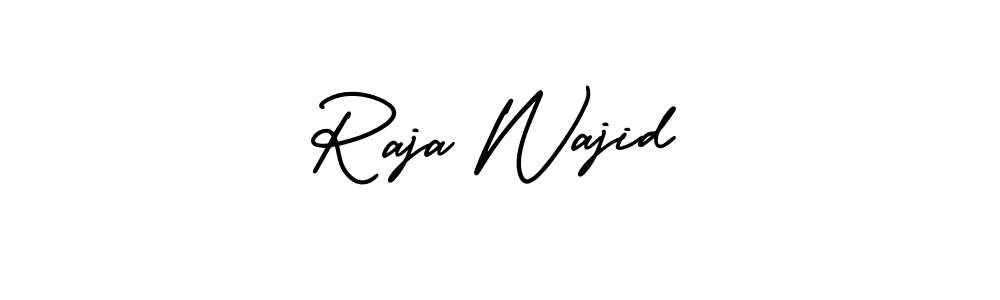 Use a signature maker to create a handwritten signature online. With this signature software, you can design (AmerikaSignatureDemo-Regular) your own signature for name Raja Wajid. Raja Wajid signature style 3 images and pictures png