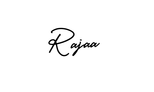 You should practise on your own different ways (AmerikaSignatureDemo-Regular) to write your name (Rajaa) in signature. don't let someone else do it for you. Rajaa signature style 3 images and pictures png