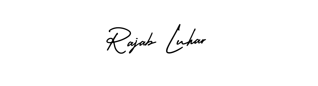 Design your own signature with our free online signature maker. With this signature software, you can create a handwritten (AmerikaSignatureDemo-Regular) signature for name Rajab Luhar. Rajab Luhar signature style 3 images and pictures png