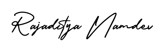 Looking for an artistic signature for Rajaditya Namdev? The AmerikaSignatureDemo-Regular calligraphy style gives a sophisticated flow suitable for business cards and emails. Rajaditya Namdev signature style 3 images and pictures png