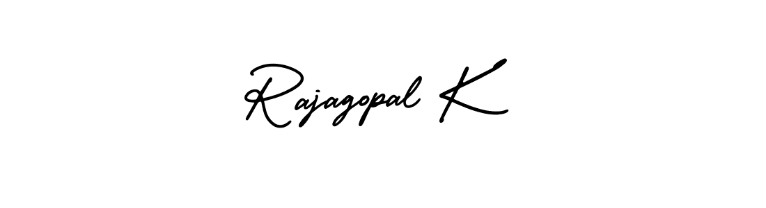 Rajagopal K stylish signature style. Best Handwritten Sign (AmerikaSignatureDemo-Regular) for my name. Handwritten Signature Collection Ideas for my name Rajagopal K. Rajagopal K signature style 3 images and pictures png