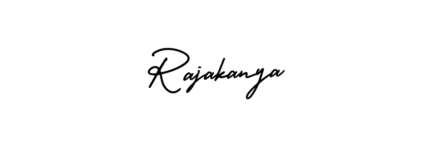 Rajakanya stylish signature style. Best Handwritten Sign (AmerikaSignatureDemo-Regular) for my name. Handwritten Signature Collection Ideas for my name Rajakanya. Rajakanya signature style 3 images and pictures png