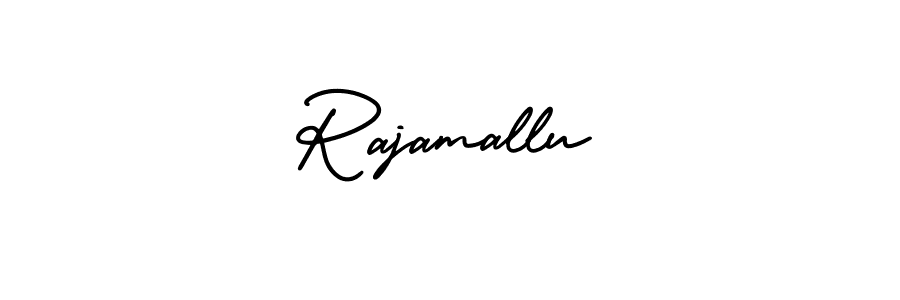 Use a signature maker to create a handwritten signature online. With this signature software, you can design (AmerikaSignatureDemo-Regular) your own signature for name Rajamallu. Rajamallu signature style 3 images and pictures png