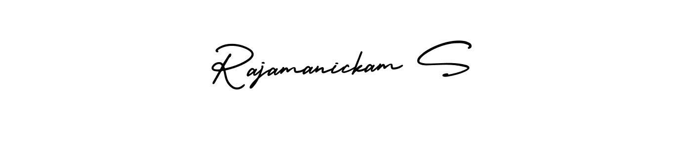 Use a signature maker to create a handwritten signature online. With this signature software, you can design (AmerikaSignatureDemo-Regular) your own signature for name Rajamanickam S. Rajamanickam S signature style 3 images and pictures png