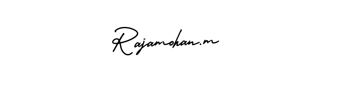 Make a short Rajamohan.m signature style. Manage your documents anywhere anytime using AmerikaSignatureDemo-Regular. Create and add eSignatures, submit forms, share and send files easily. Rajamohan.m signature style 3 images and pictures png
