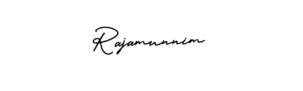 if you are searching for the best signature style for your name Rajamunnim. so please give up your signature search. here we have designed multiple signature styles  using AmerikaSignatureDemo-Regular. Rajamunnim signature style 3 images and pictures png