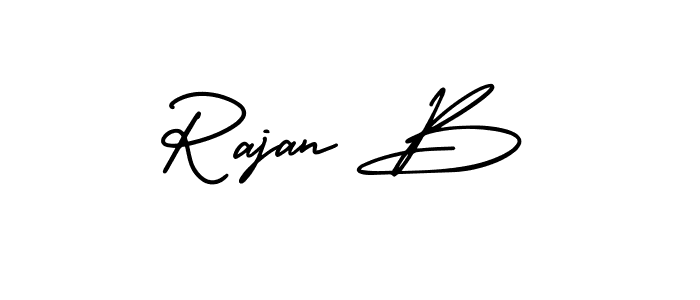 Also You can easily find your signature by using the search form. We will create Rajan B name handwritten signature images for you free of cost using AmerikaSignatureDemo-Regular sign style. Rajan B signature style 3 images and pictures png