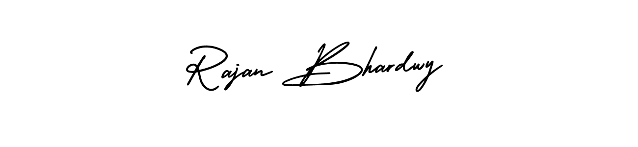 if you are searching for the best signature style for your name Rajan Bhardwy. so please give up your signature search. here we have designed multiple signature styles  using AmerikaSignatureDemo-Regular. Rajan Bhardwy signature style 3 images and pictures png
