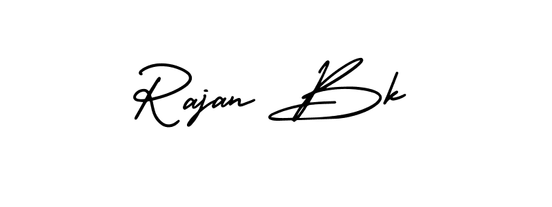 AmerikaSignatureDemo-Regular is a professional signature style that is perfect for those who want to add a touch of class to their signature. It is also a great choice for those who want to make their signature more unique. Get Rajan Bk name to fancy signature for free. Rajan Bk signature style 3 images and pictures png