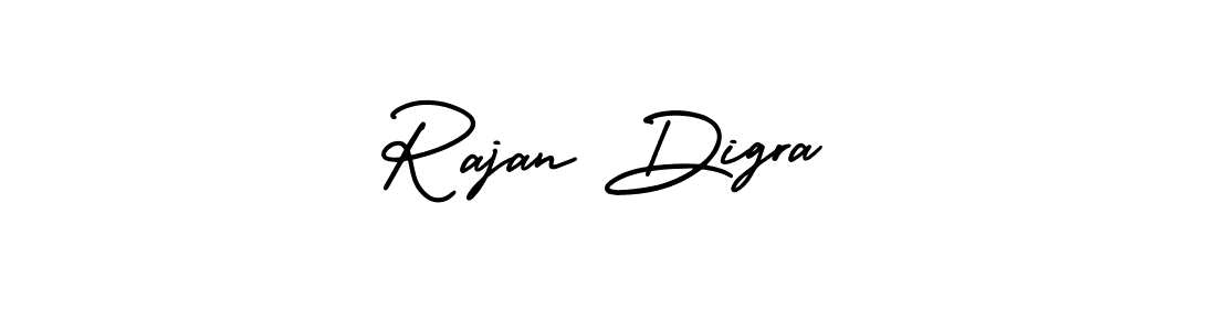 You should practise on your own different ways (AmerikaSignatureDemo-Regular) to write your name (Rajan Digra) in signature. don't let someone else do it for you. Rajan Digra signature style 3 images and pictures png