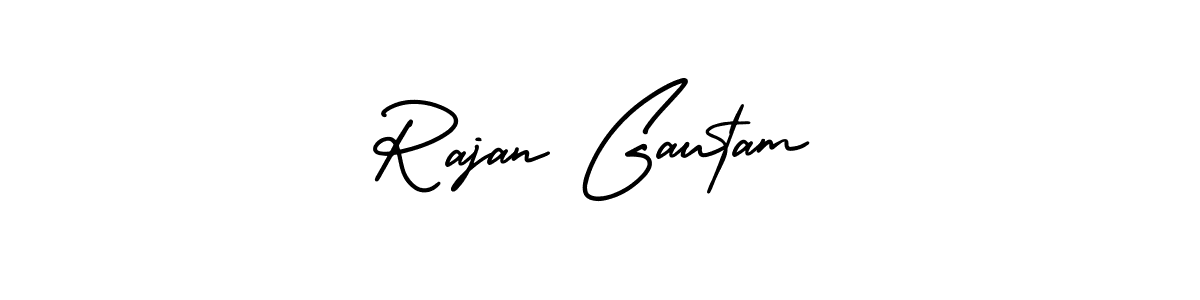 Also You can easily find your signature by using the search form. We will create Rajan Gautam name handwritten signature images for you free of cost using AmerikaSignatureDemo-Regular sign style. Rajan Gautam signature style 3 images and pictures png