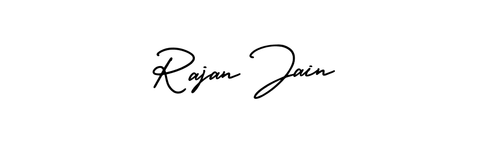 Make a beautiful signature design for name Rajan Jain. With this signature (AmerikaSignatureDemo-Regular) style, you can create a handwritten signature for free. Rajan Jain signature style 3 images and pictures png