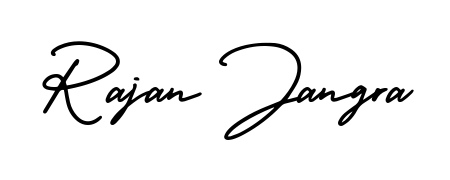 Make a beautiful signature design for name Rajan Jangra. Use this online signature maker to create a handwritten signature for free. Rajan Jangra signature style 3 images and pictures png