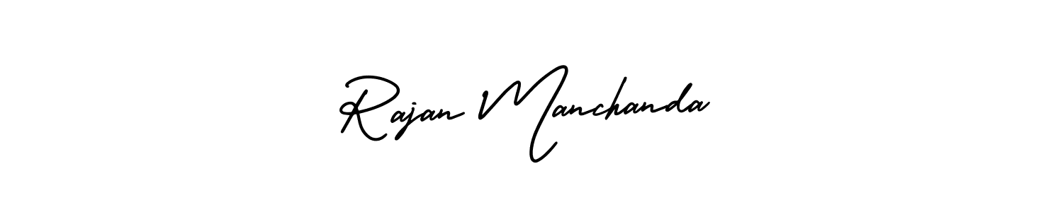 Make a beautiful signature design for name Rajan Manchanda. With this signature (AmerikaSignatureDemo-Regular) style, you can create a handwritten signature for free. Rajan Manchanda signature style 3 images and pictures png