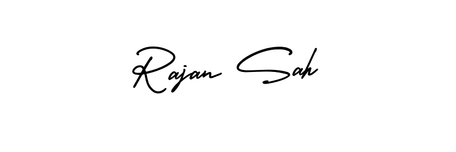 AmerikaSignatureDemo-Regular is a professional signature style that is perfect for those who want to add a touch of class to their signature. It is also a great choice for those who want to make their signature more unique. Get Rajan Sah name to fancy signature for free. Rajan Sah signature style 3 images and pictures png