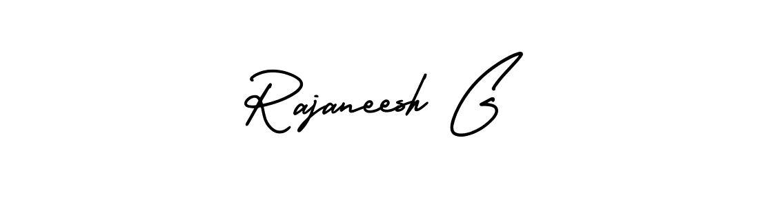 Make a beautiful signature design for name Rajaneesh G. With this signature (AmerikaSignatureDemo-Regular) style, you can create a handwritten signature for free. Rajaneesh G signature style 3 images and pictures png