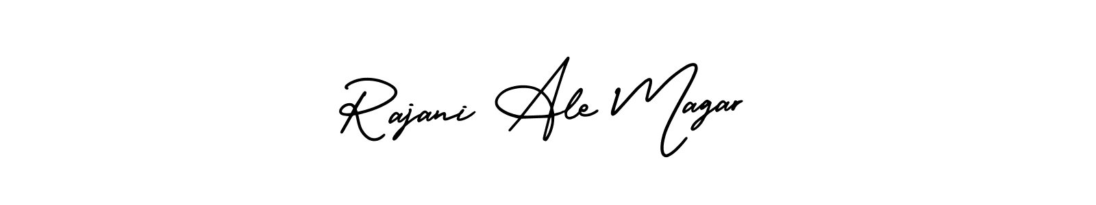 How to Draw Rajani Ale Magar signature style? AmerikaSignatureDemo-Regular is a latest design signature styles for name Rajani Ale Magar. Rajani Ale Magar signature style 3 images and pictures png