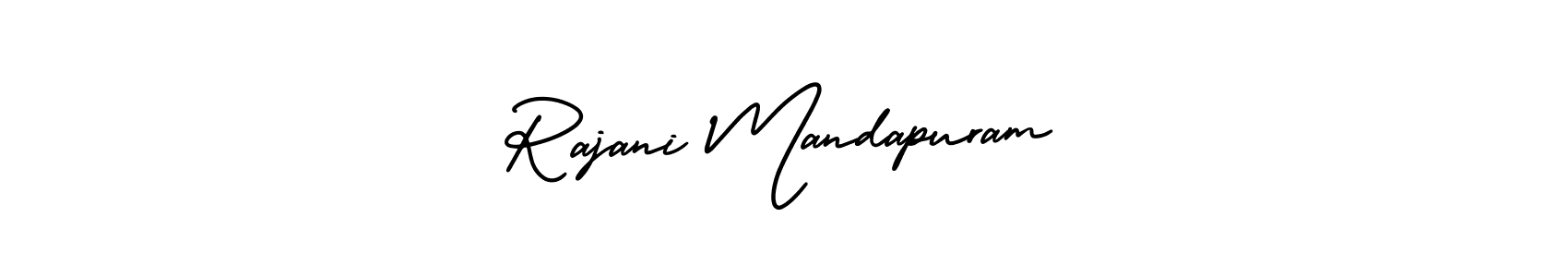 Similarly AmerikaSignatureDemo-Regular is the best handwritten signature design. Signature creator online .You can use it as an online autograph creator for name Rajani Mandapuram. Rajani Mandapuram signature style 3 images and pictures png