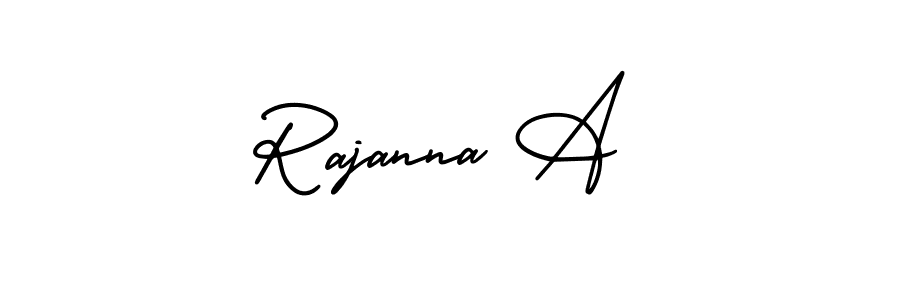 Make a beautiful signature design for name Rajanna A. With this signature (AmerikaSignatureDemo-Regular) style, you can create a handwritten signature for free. Rajanna A signature style 3 images and pictures png