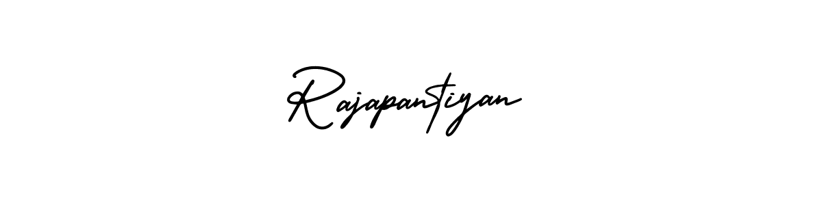 This is the best signature style for the Rajapantiyan name. Also you like these signature font (AmerikaSignatureDemo-Regular). Mix name signature. Rajapantiyan signature style 3 images and pictures png