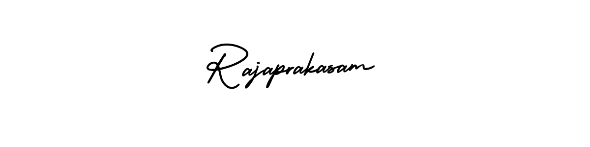 How to make Rajaprakasam name signature. Use AmerikaSignatureDemo-Regular style for creating short signs online. This is the latest handwritten sign. Rajaprakasam signature style 3 images and pictures png