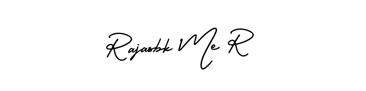 You should practise on your own different ways (AmerikaSignatureDemo-Regular) to write your name (Rajasbk Me R) in signature. don't let someone else do it for you. Rajasbk Me R signature style 3 images and pictures png