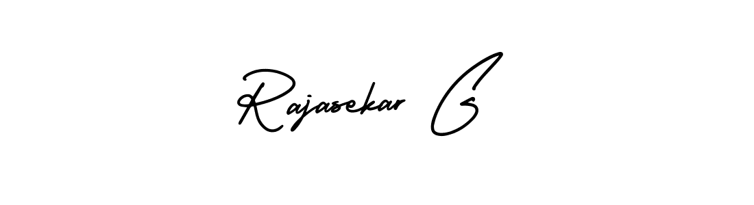 How to make Rajasekar G name signature. Use AmerikaSignatureDemo-Regular style for creating short signs online. This is the latest handwritten sign. Rajasekar G signature style 3 images and pictures png