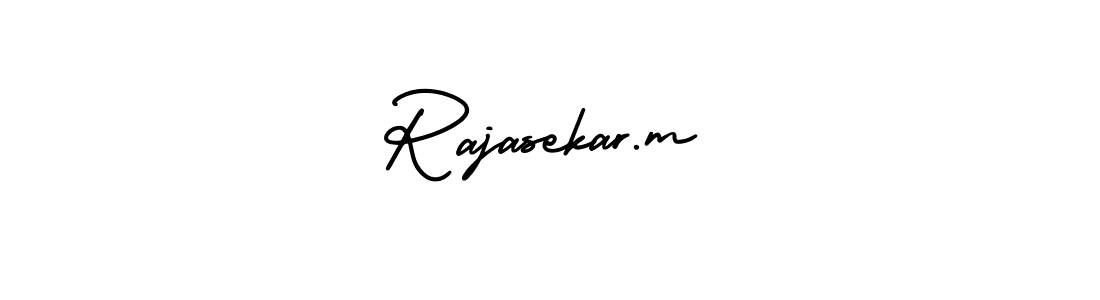 It looks lik you need a new signature style for name Rajasekar.m. Design unique handwritten (AmerikaSignatureDemo-Regular) signature with our free signature maker in just a few clicks. Rajasekar.m signature style 3 images and pictures png
