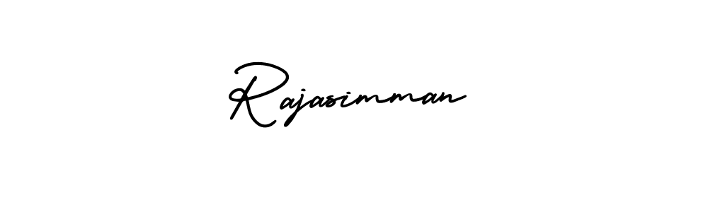 AmerikaSignatureDemo-Regular is a professional signature style that is perfect for those who want to add a touch of class to their signature. It is also a great choice for those who want to make their signature more unique. Get Rajasimman name to fancy signature for free. Rajasimman signature style 3 images and pictures png