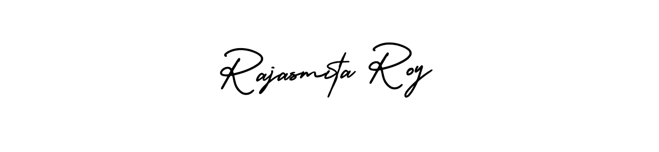AmerikaSignatureDemo-Regular is a professional signature style that is perfect for those who want to add a touch of class to their signature. It is also a great choice for those who want to make their signature more unique. Get Rajasmita Roy name to fancy signature for free. Rajasmita Roy signature style 3 images and pictures png